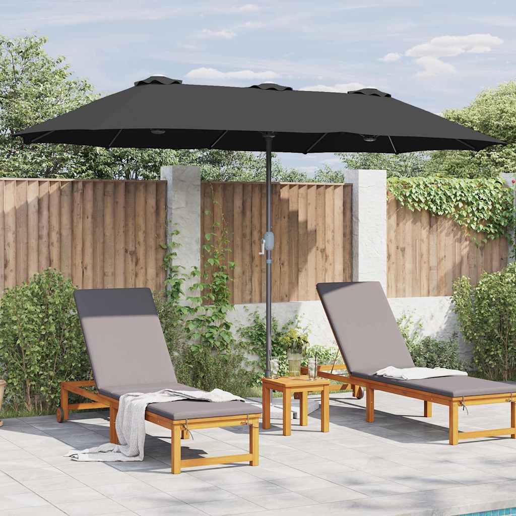 Ombrello da giardino 370 x 197 x 239 cm Poliestere e Alluminio