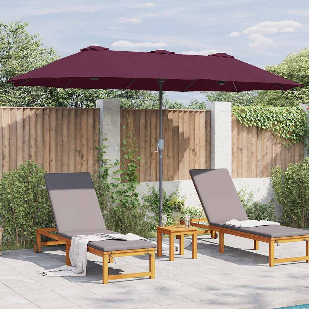 Ombrello da giardino 370 x 197 x 239 cm Poliestere e Alluminio