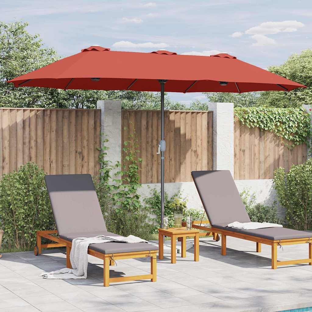 Ombrello da giardino 370 x 197 x 239 cm Poliestere e Alluminio