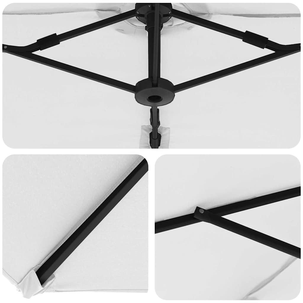 Ombrellone Sabbia 372 x 198 x 243 cm Poliestere e Alluminio