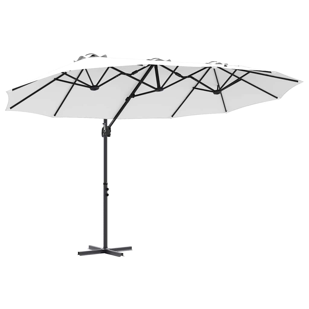 Ombrellone Sabbia 372 x 198 x 243 cm Poliestere e Alluminio