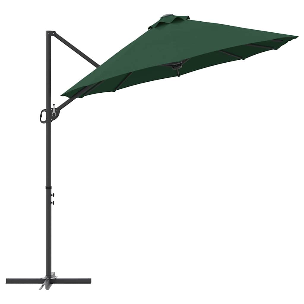 Ombrellone Verde 372 x 198 x 243 cm Poliestere e Alluminio