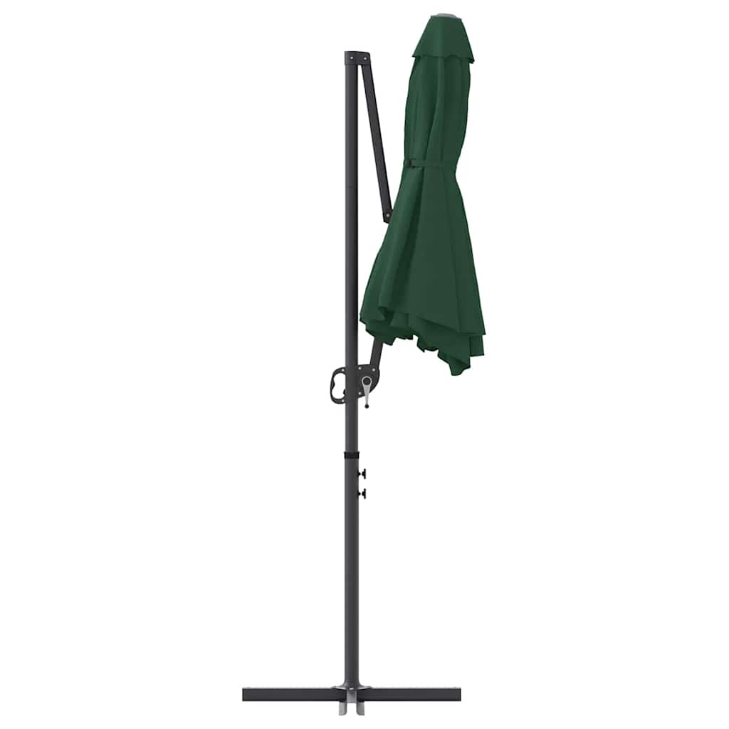 Ombrellone Verde 372 x 198 x 243 cm Poliestere e Alluminio