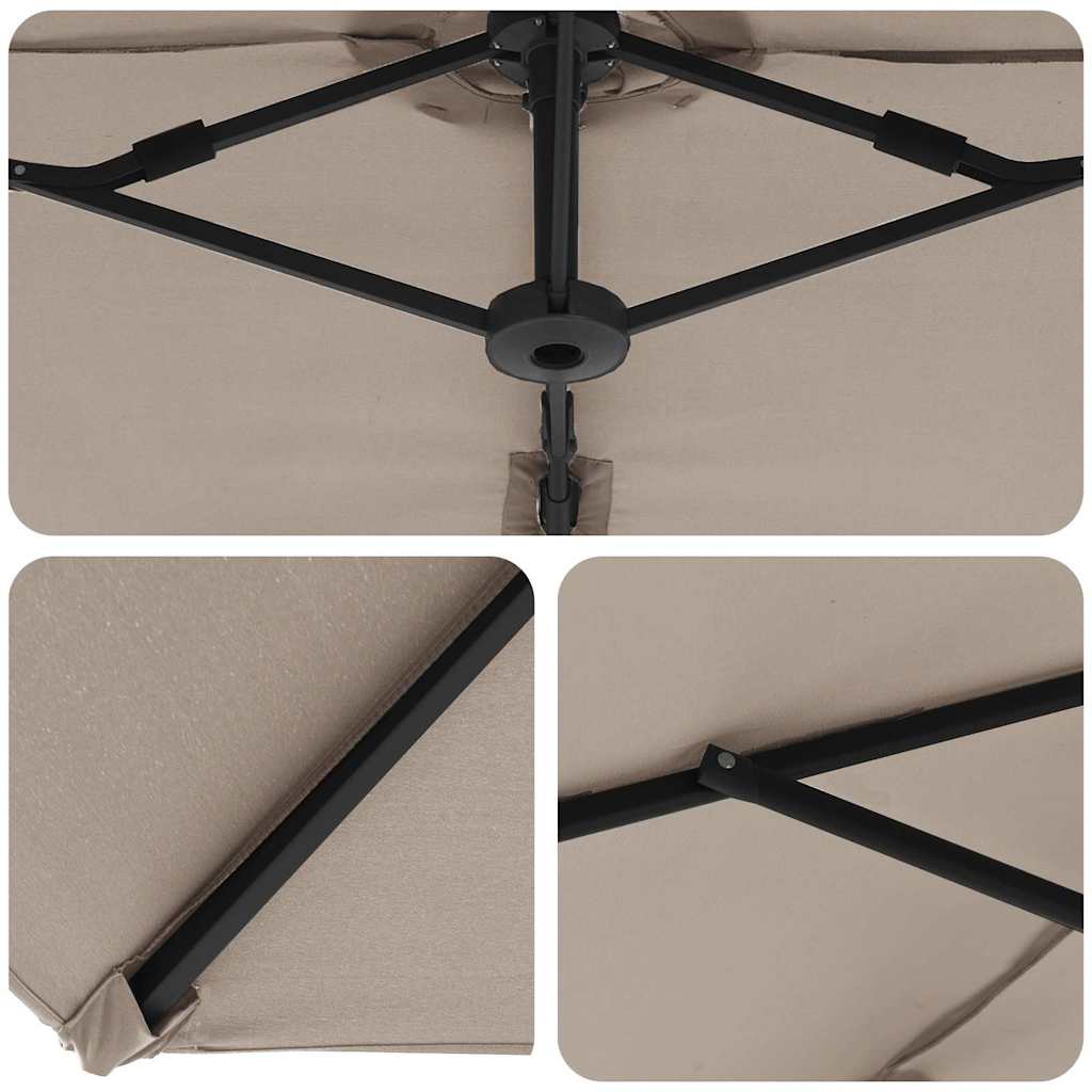 Ombrellone 372 x 198 x 243 cm Poliestere e Alluminio Talpa