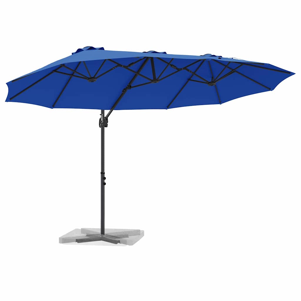 Ombrellone 372 x 198 x 243 cm Poliestere e Alluminio Azzurro