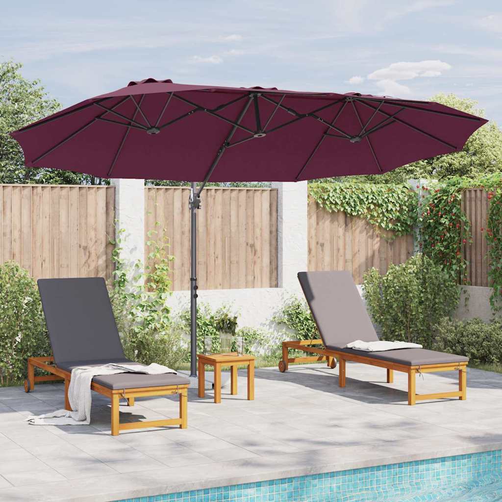 Ombrellone Rosso Bordeaux 372 x 198 x 243 cm