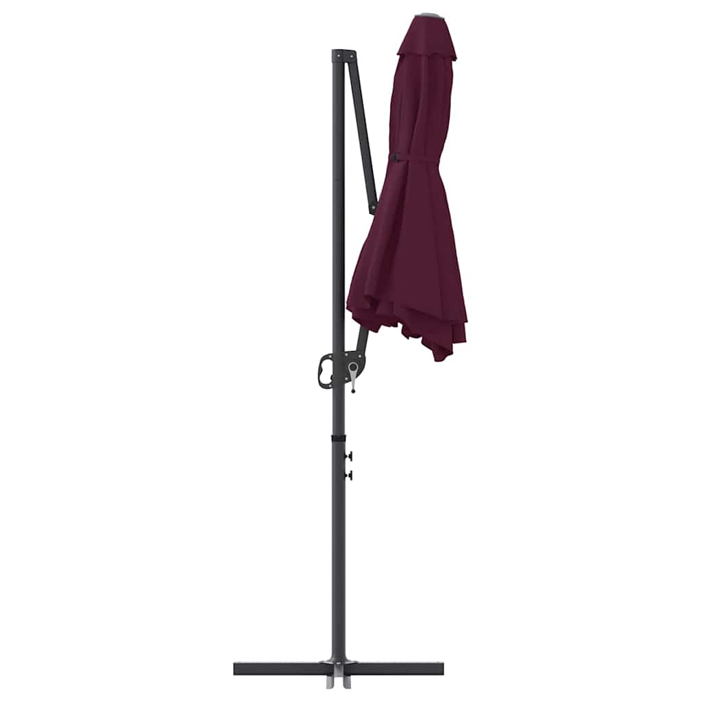 Ombrellone Rosso Bordeaux 372 x 198 x 243 cm
