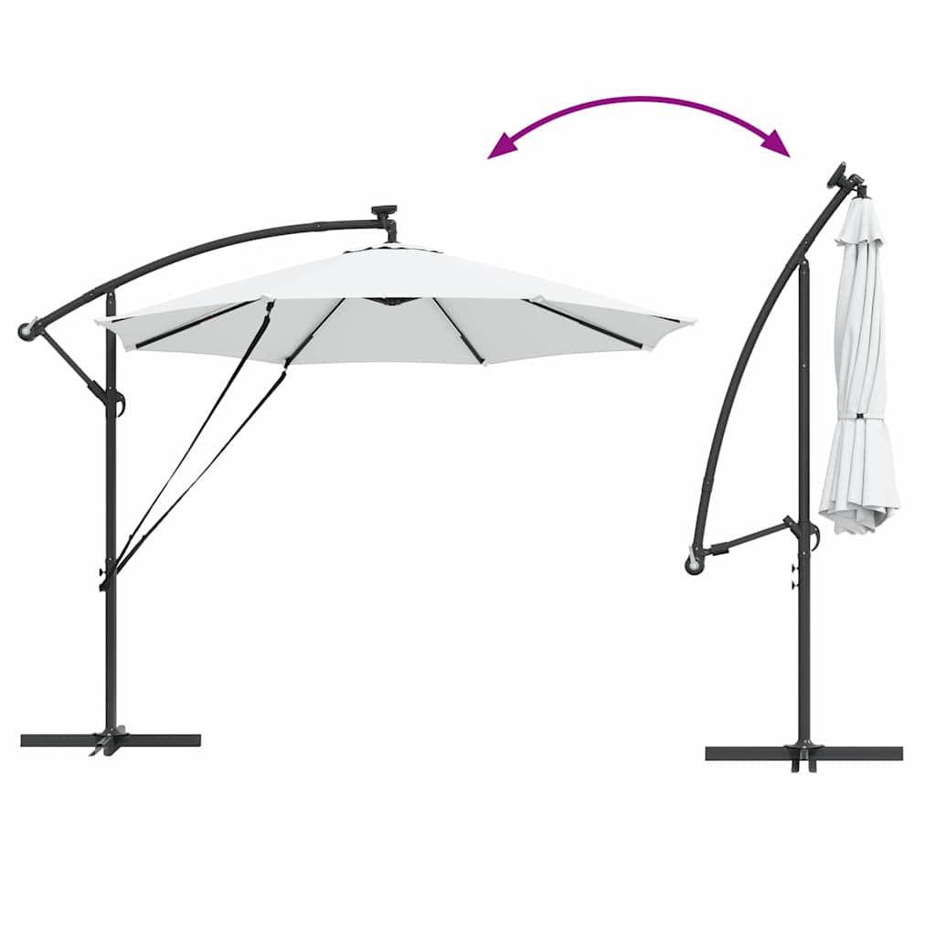 Ombrellone 294 x 294 x 248 cm Poliestere e Alluminio Sabbia