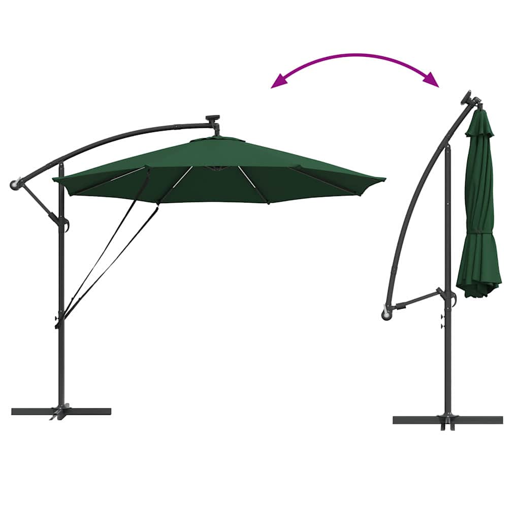 Ombrellone 294 x 294 x 248 cm Poliestere e Alluminio Verde