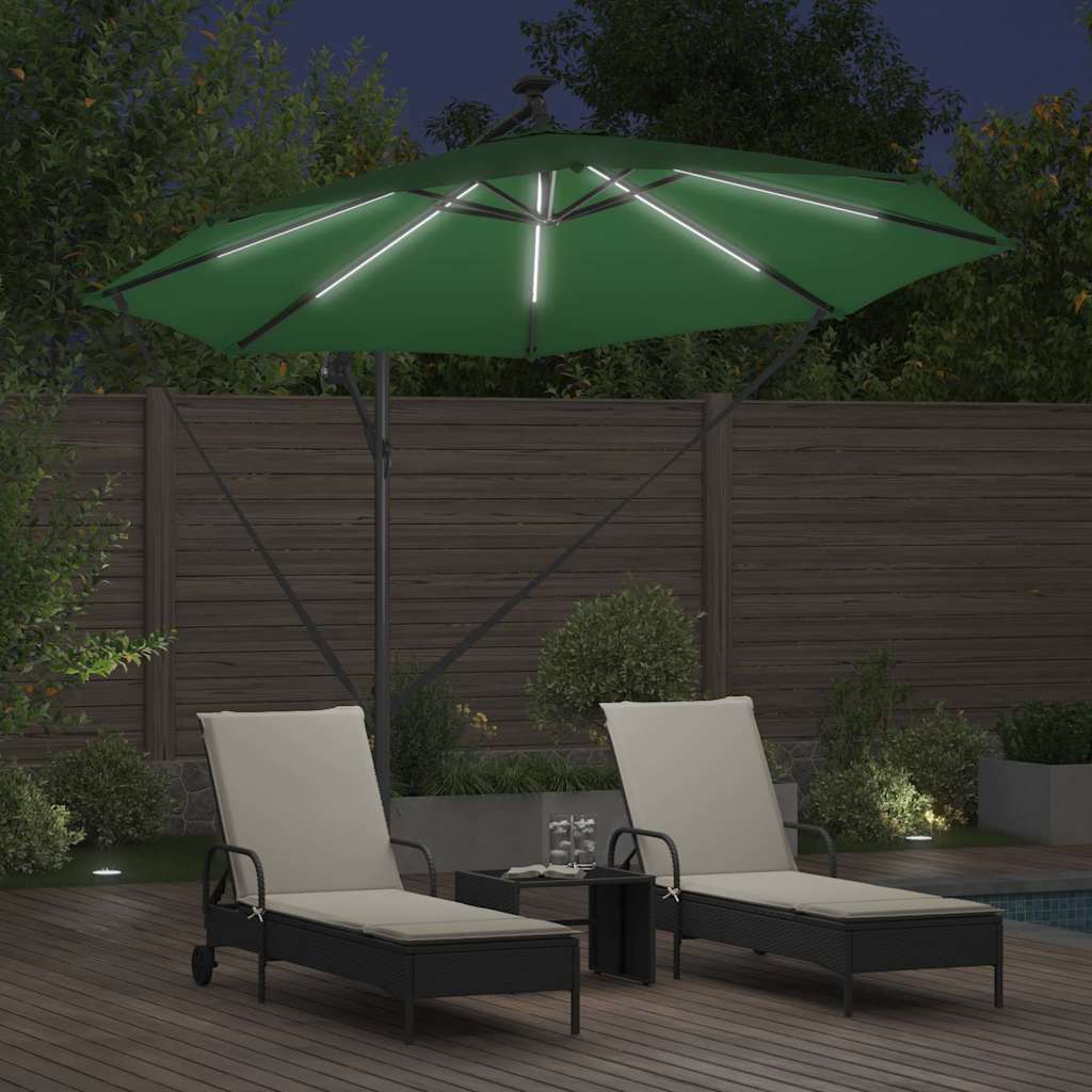 Ombrellone 294 x 294 x 248 cm Poliestere e Alluminio Verde