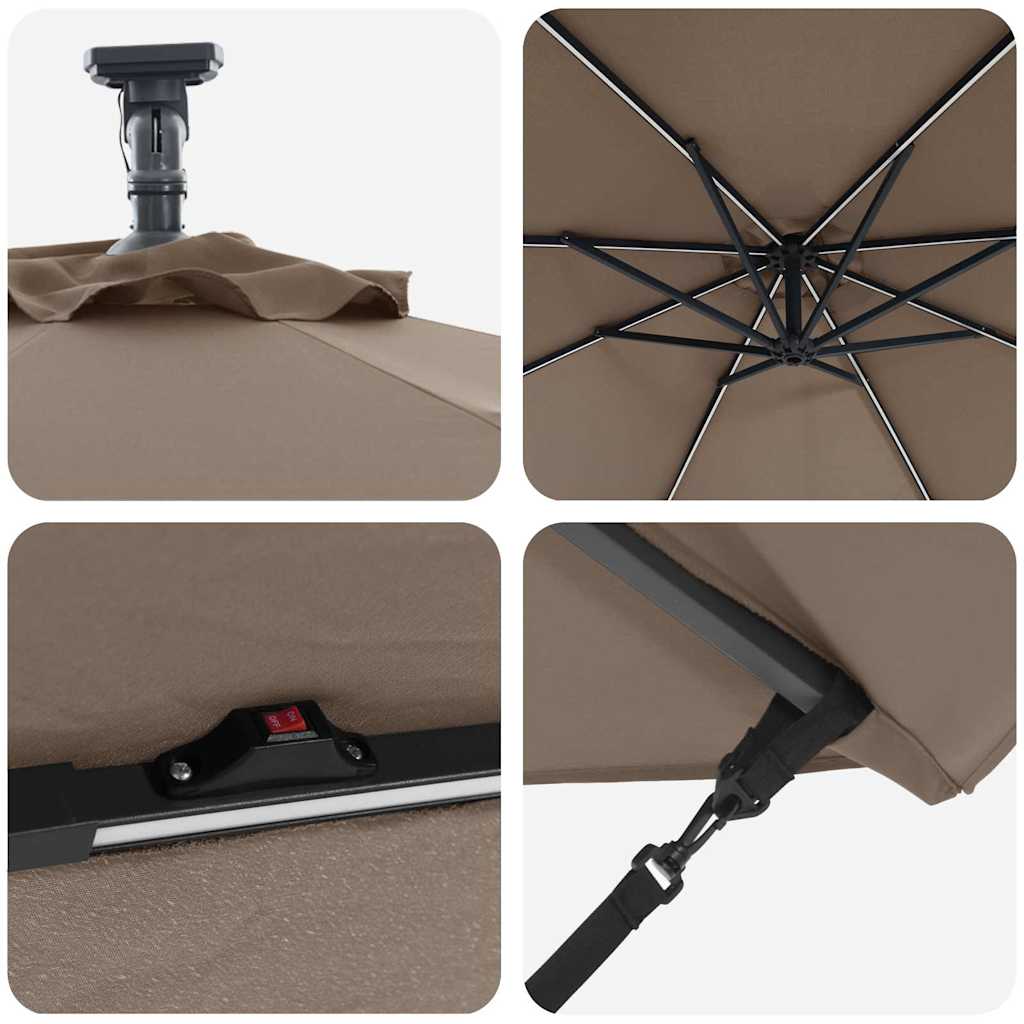 Ombrellone 294 x 294 x 248 cm Poliestere e Alluminio Talpa