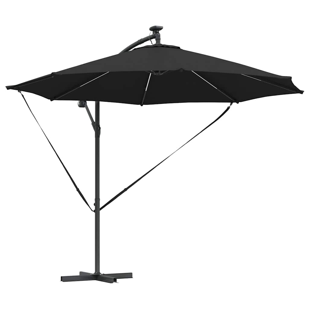 Ombrellone 294 x 294 x 248 cm Poliestere e Alluminio Nero