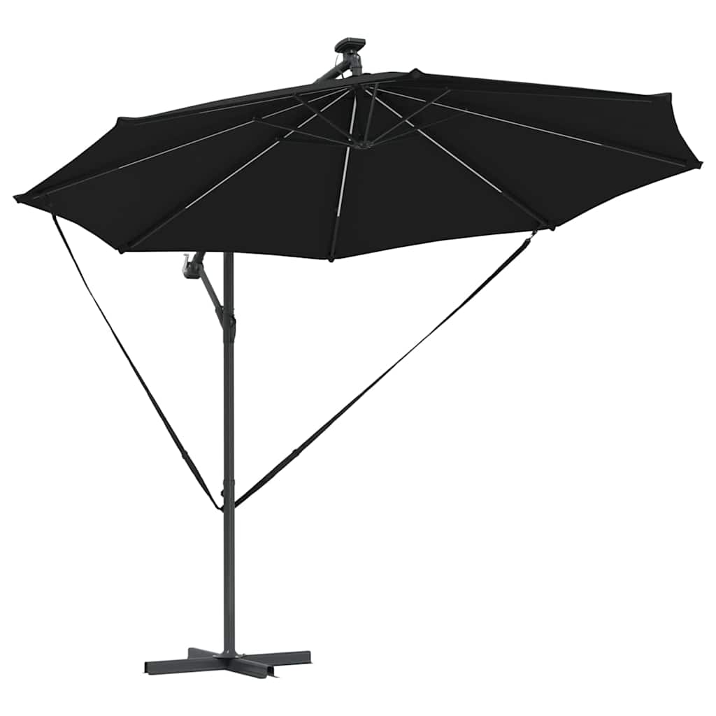 Ombrellone 294 x 294 x 248 cm Poliestere e Alluminio Nero