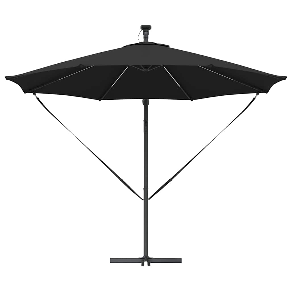 Ombrellone 294 x 294 x 248 cm Poliestere e Alluminio Nero
