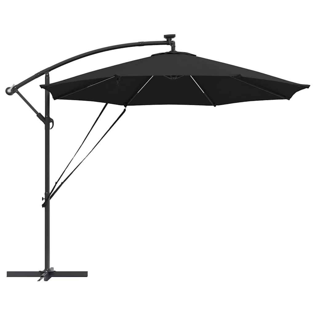 Ombrellone 294 x 294 x 248 cm Poliestere e Alluminio Nero