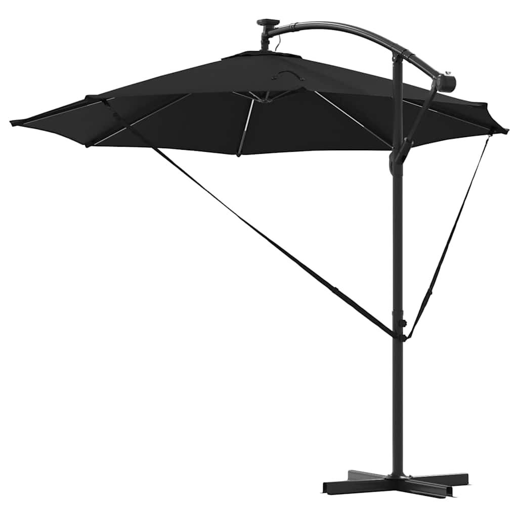 Ombrellone 294 x 294 x 248 cm Poliestere e Alluminio Nero