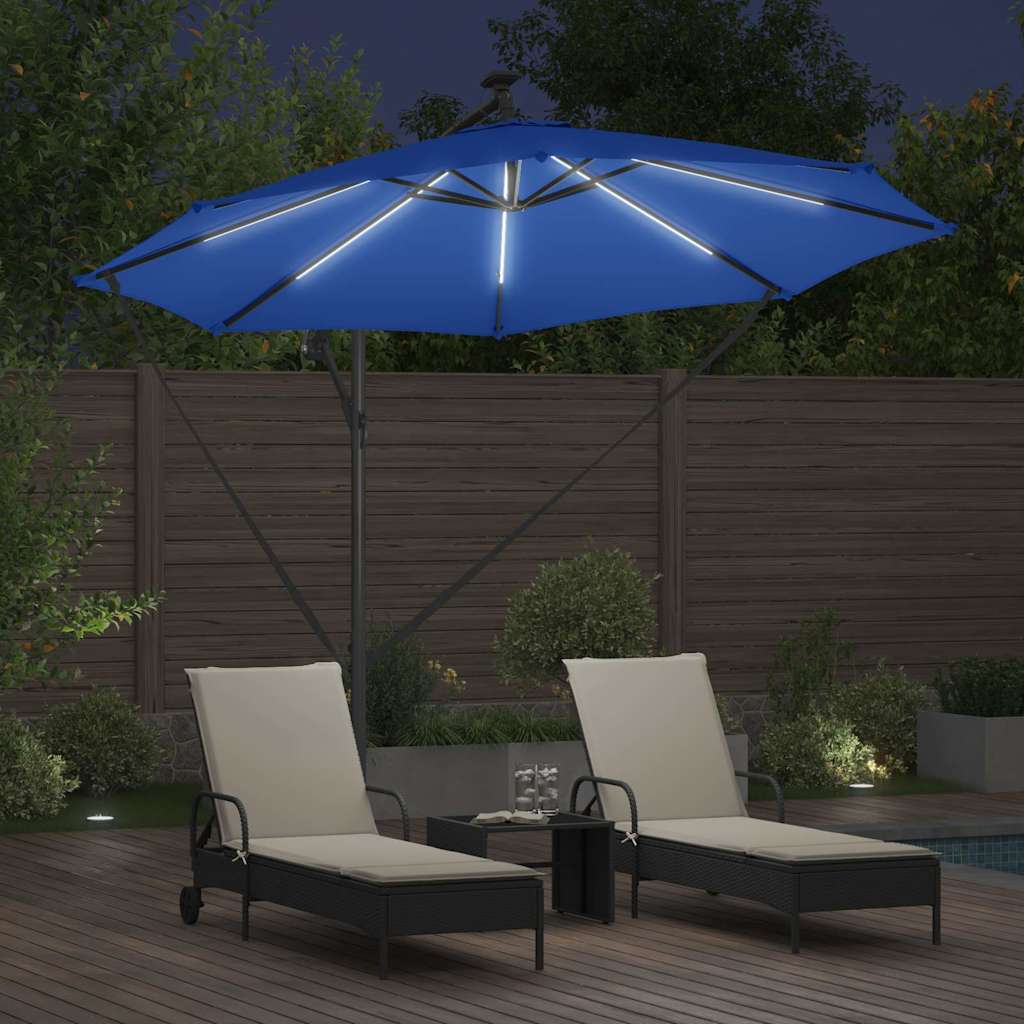Ombrellone 294 x 294 x 248 cm Poliestere e Alluminio Azzurro
