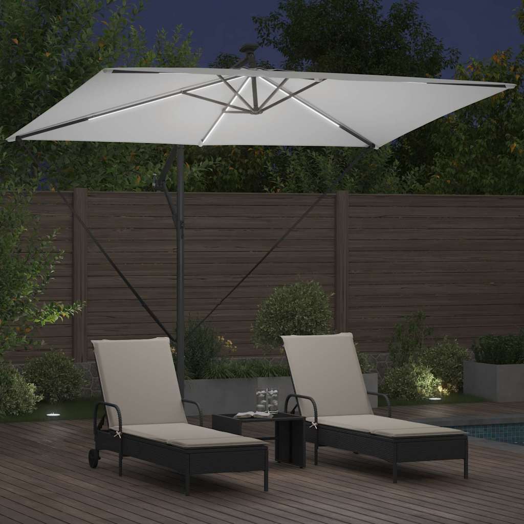 Ombrellone 294 x 200 x 270 cm Poliestere e Alluminio Sabbia