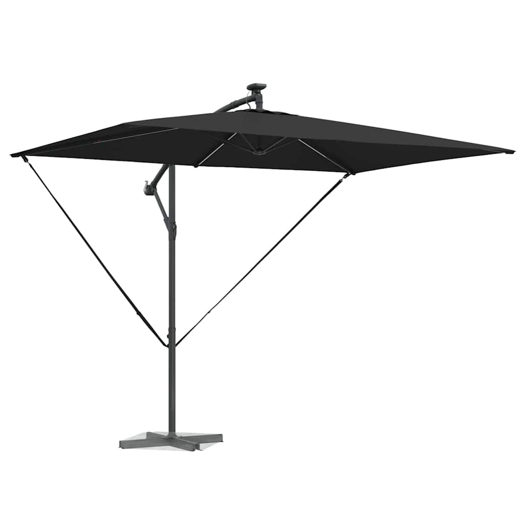 Ombrellone 294 x 200 x 270 cm Poliestere e Alluminio Nero