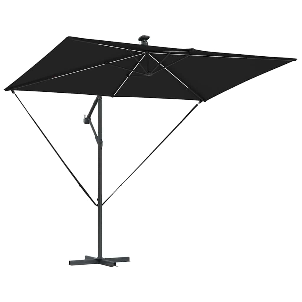 Ombrellone 294 x 200 x 270 cm Poliestere e Alluminio Nero
