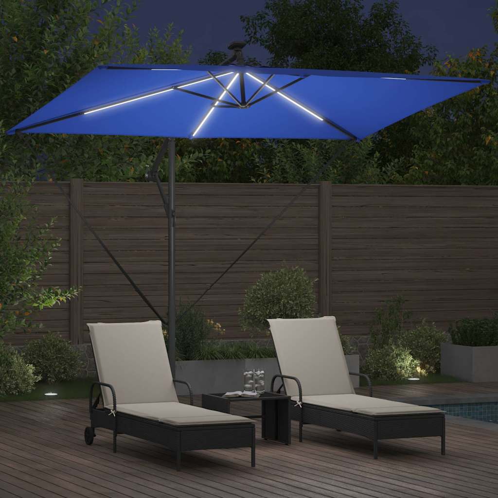Ombrellone 294 x 200 x 270 cm Poliestere e Alluminio Azzurro