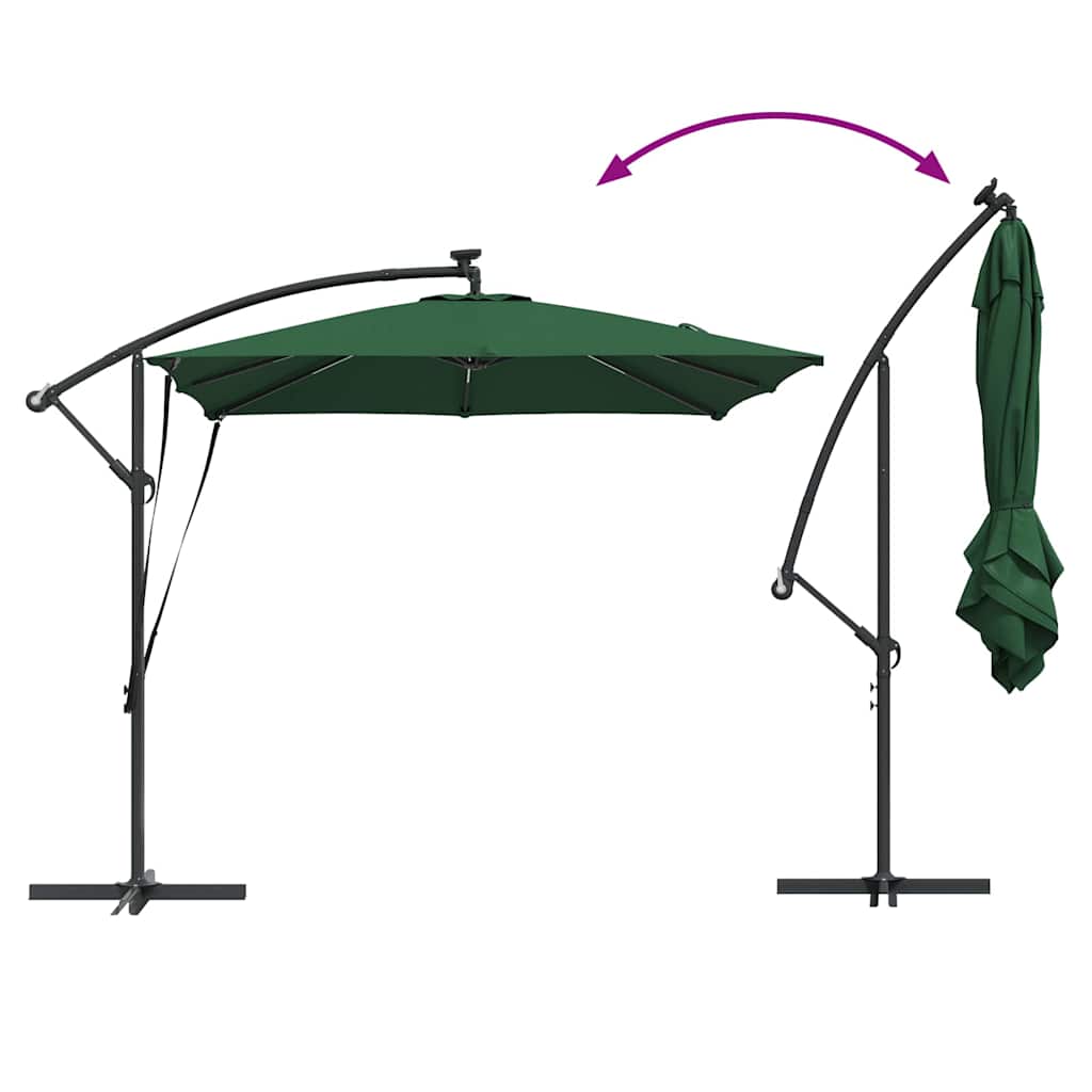 Ombrellone Verde 249 x 249 x 250 cm Poliestere e Alluminio