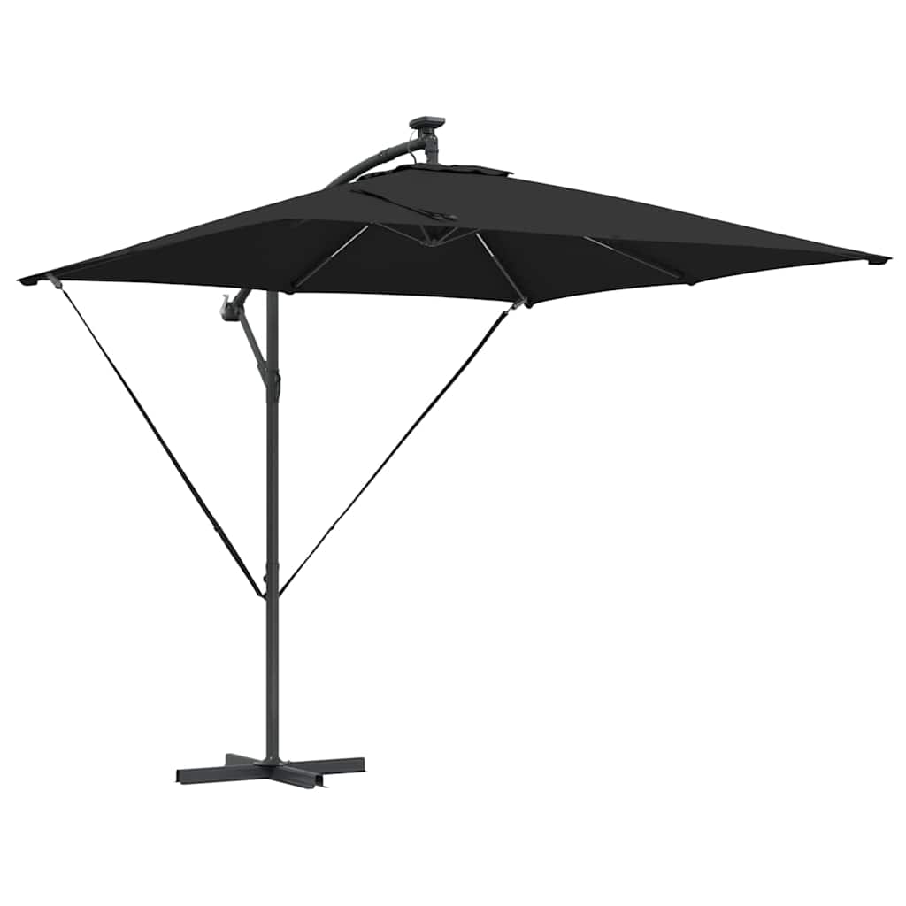 Ombrellone Nero 249 x 249 x 250 cm Poliestere e Alluminio