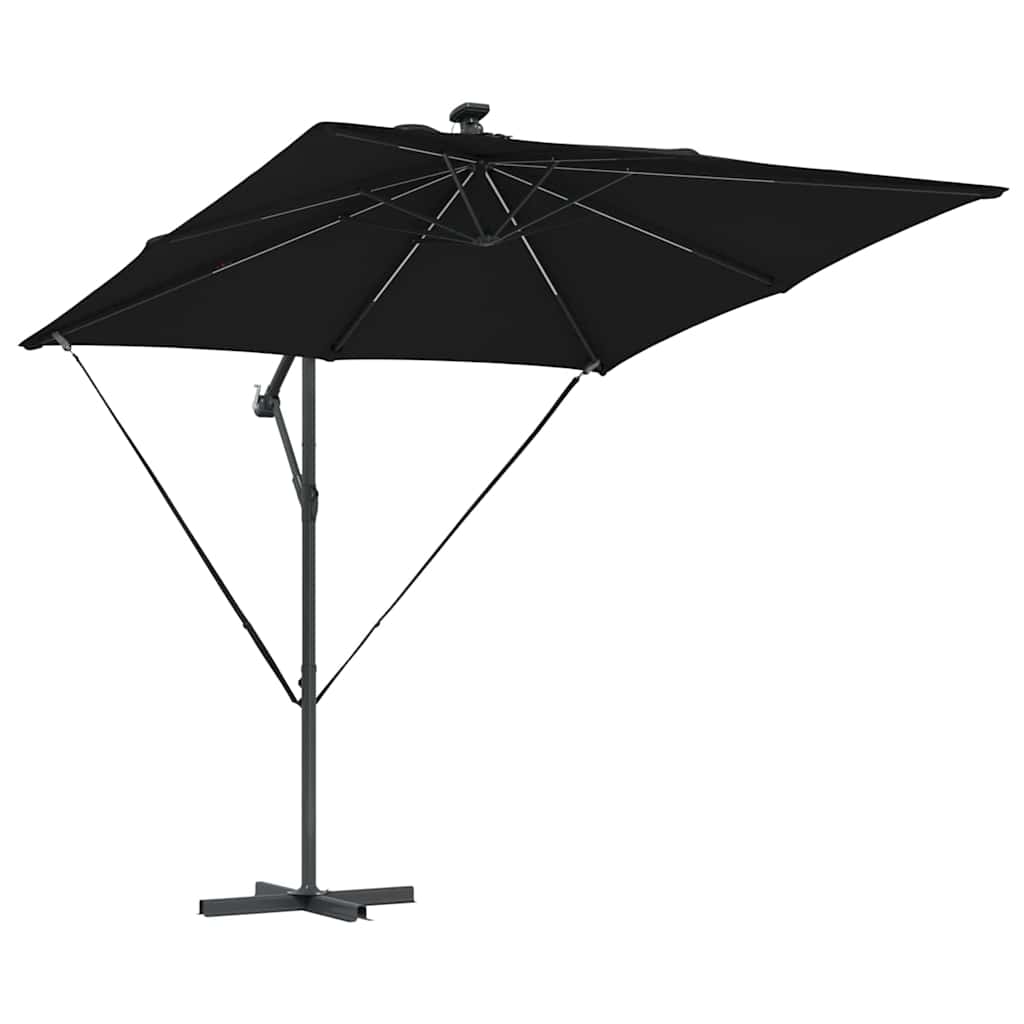 Ombrellone Nero 249 x 249 x 250 cm Poliestere e Alluminio