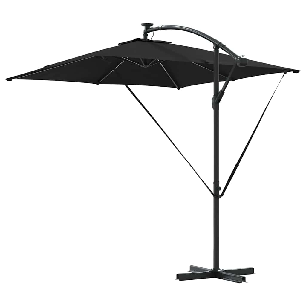 Ombrellone Nero 249 x 249 x 250 cm Poliestere e Alluminio