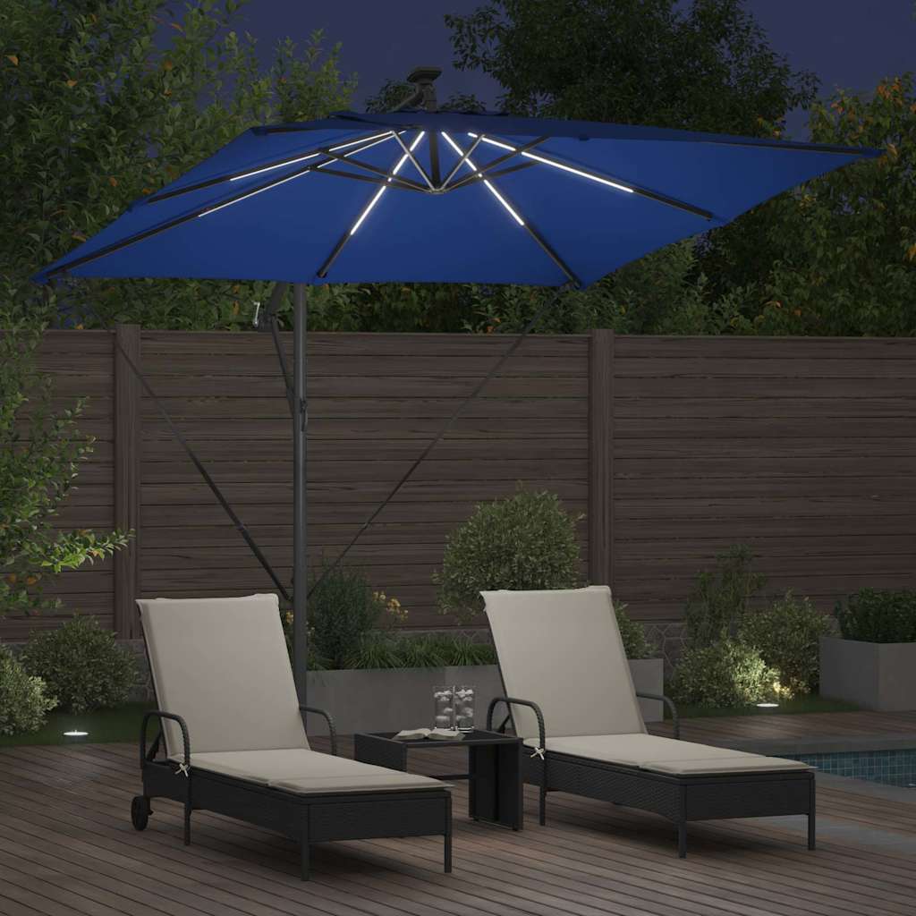 Ombrellone 249 x 249 x 250 cm Poliestere e Alluminio Azzurro