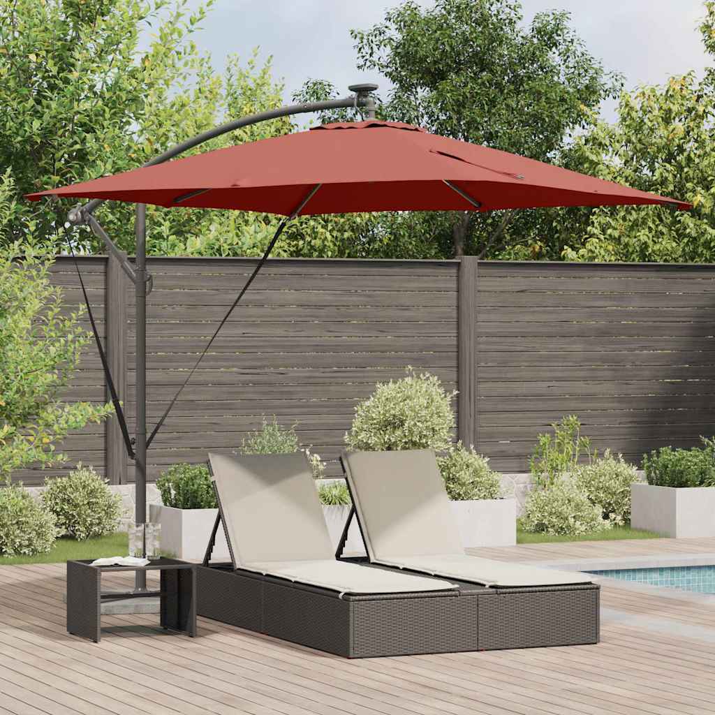 Ombrellone Terracotta 249 x 249 x 250 cm Poliestere e Alluminio