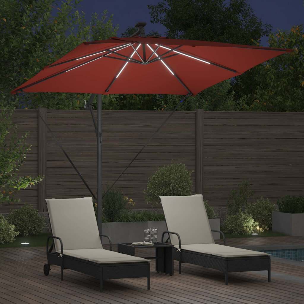 Ombrellone Terracotta 249 x 249 x 250 cm Poliestere e Alluminio