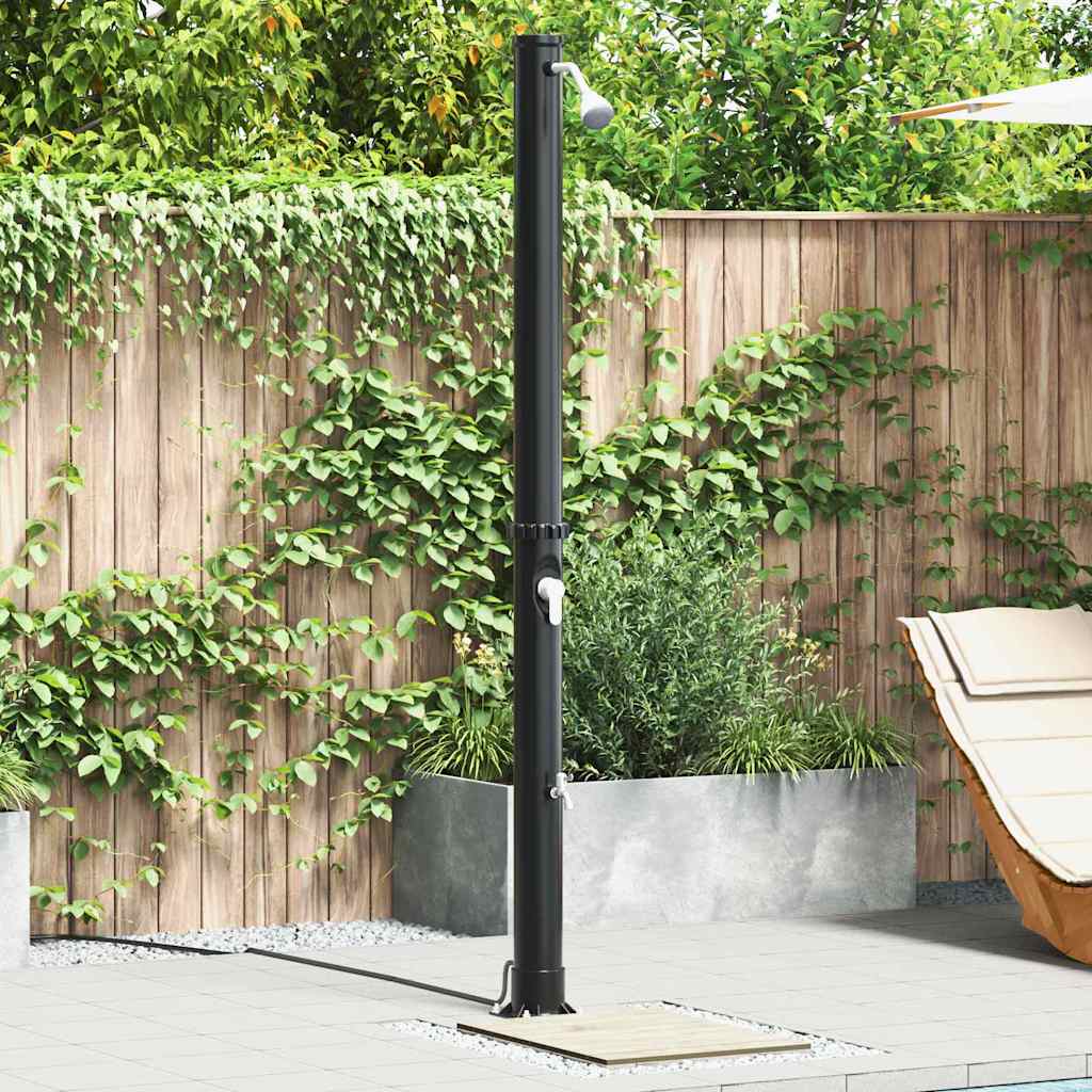 Doccia Solare da Esterno 20 l PVC e Alluminio Nero