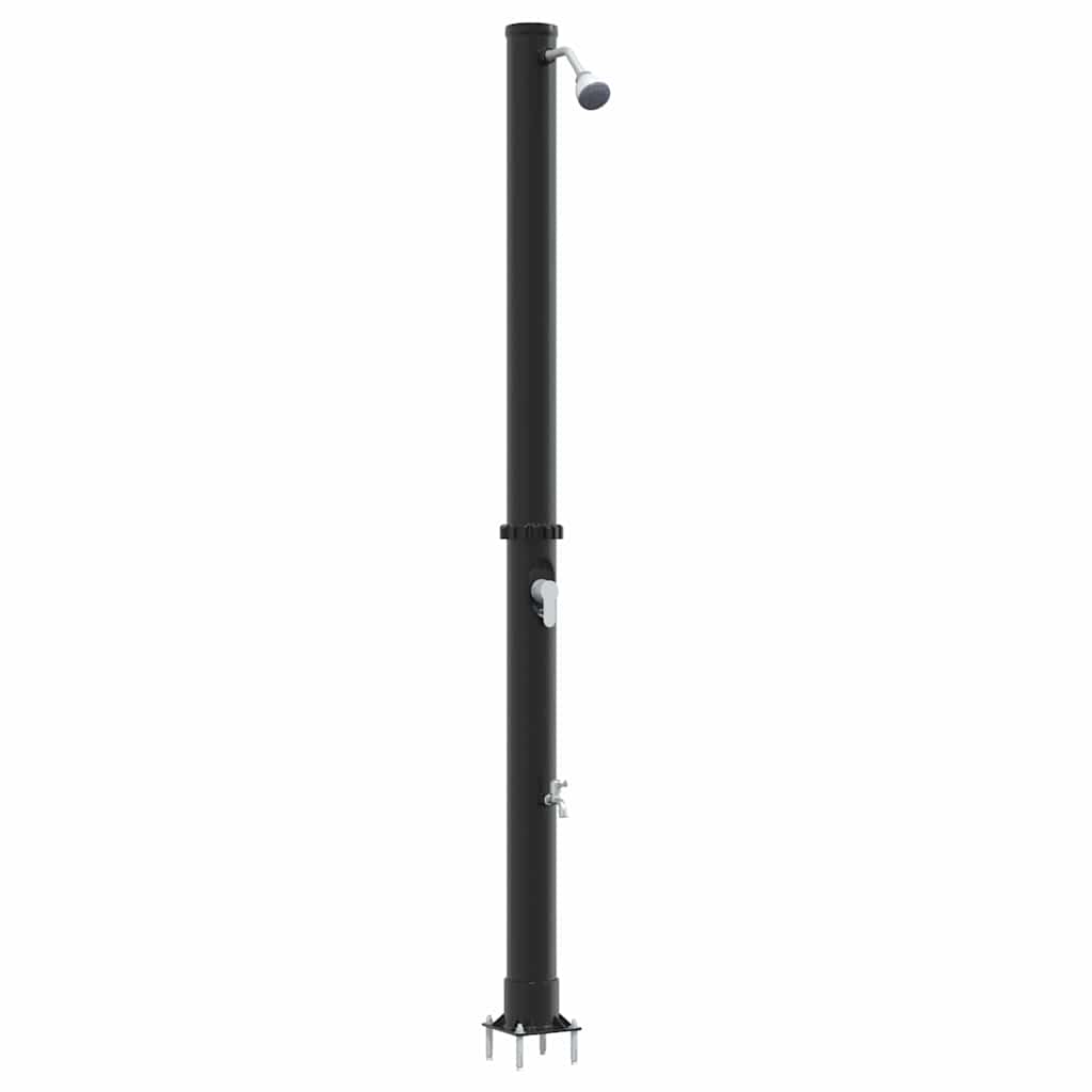 Doccia Solare da Esterno 20 l PVC e Alluminio Nero