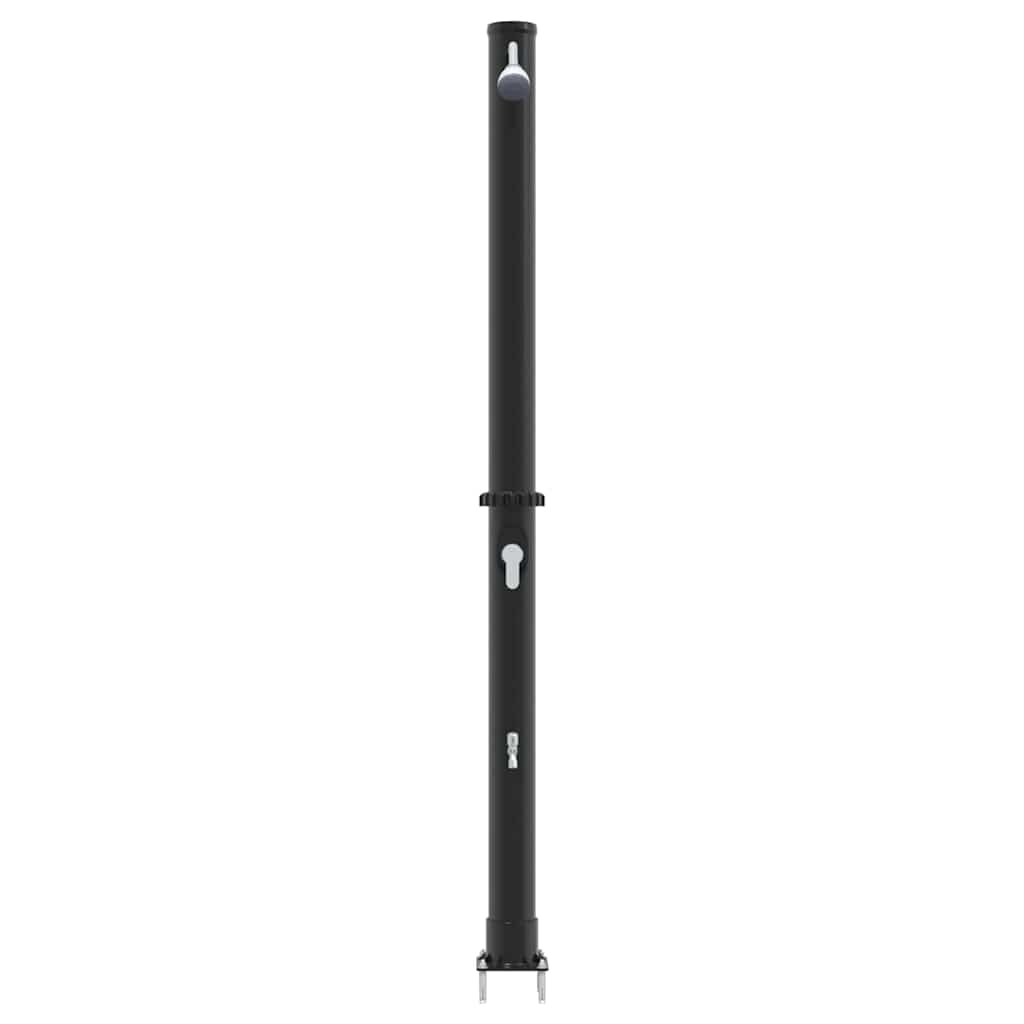 Doccia Solare da Esterno 20 l PVC e Alluminio Nero