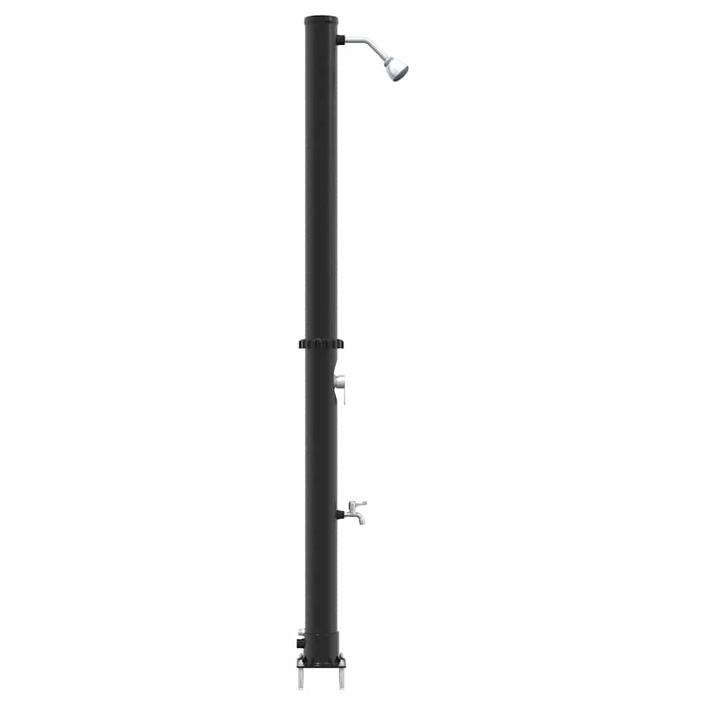 Doccia Solare da Esterno 20 l PVC e Alluminio Nero