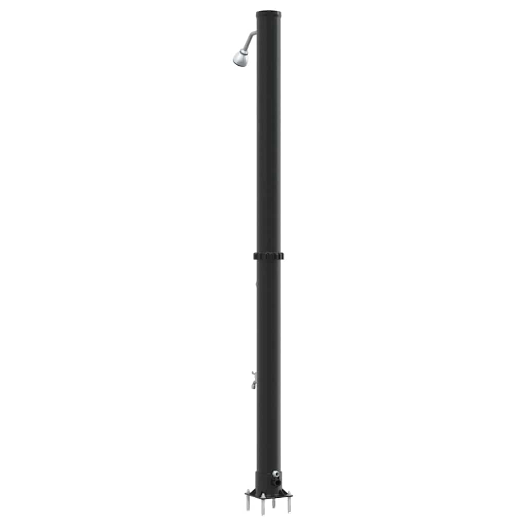 Doccia Solare da Esterno 20 l PVC e Alluminio Nero