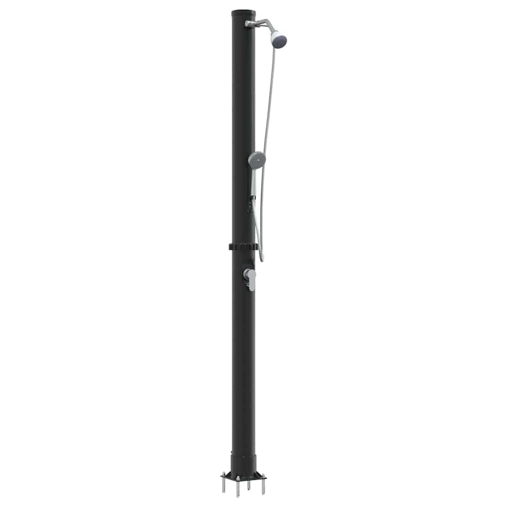 Doccia Solare da Esterno 20 l PVC e Alluminio Nero
