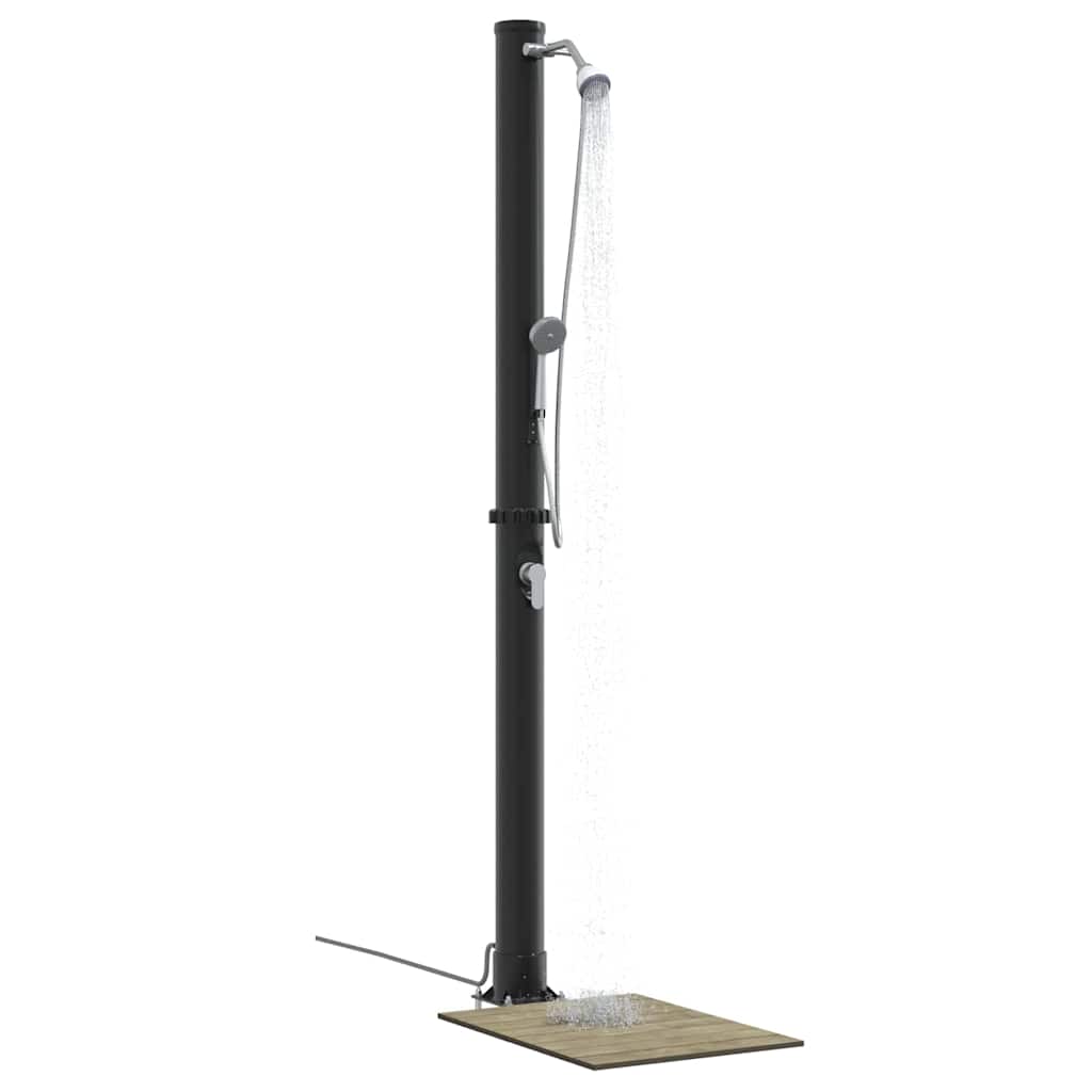 Doccia Solare da Esterno 20 l PVC e Alluminio Nero