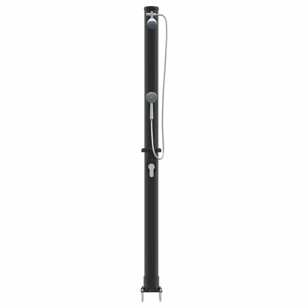 Doccia Solare da Esterno 20 l PVC e Alluminio Nero