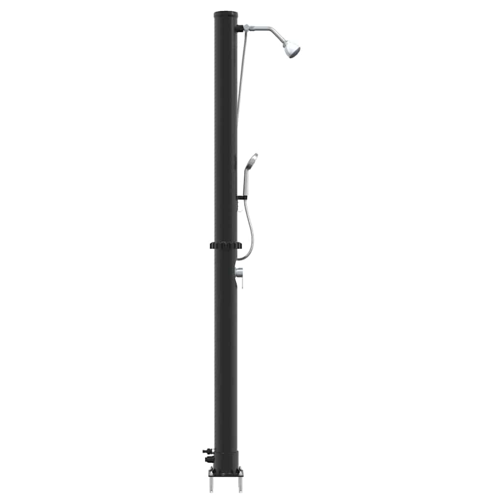 Doccia Solare da Esterno 20 l PVC e Alluminio Nero