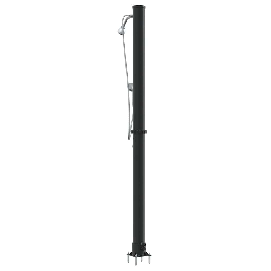 Doccia Solare da Esterno 20 l PVC e Alluminio Nero