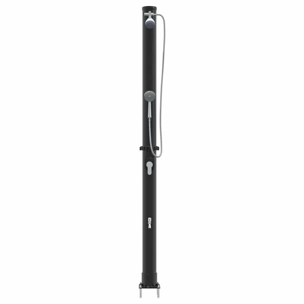 Doccia Solare da Esterno 20 l PVC e Alluminio Nero