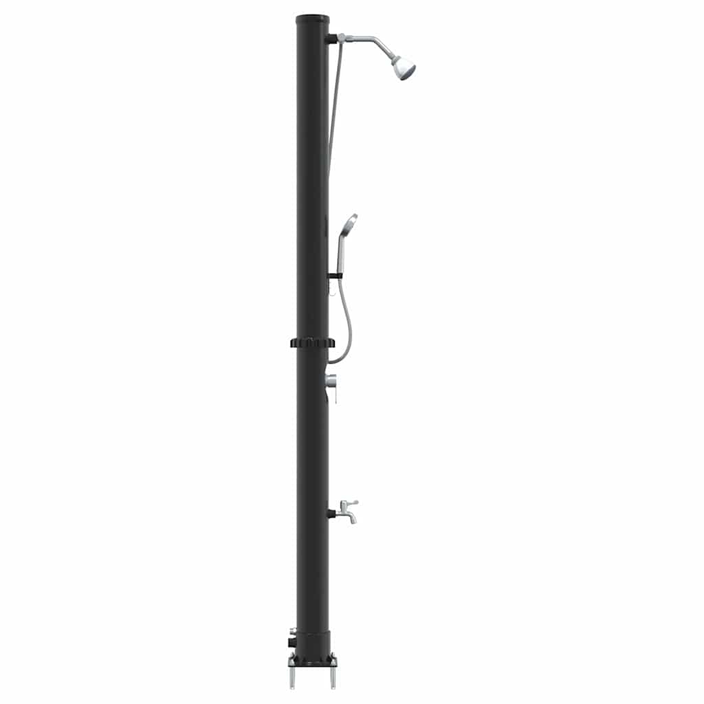 Doccia Solare da Esterno 20 l PVC e Alluminio Nero