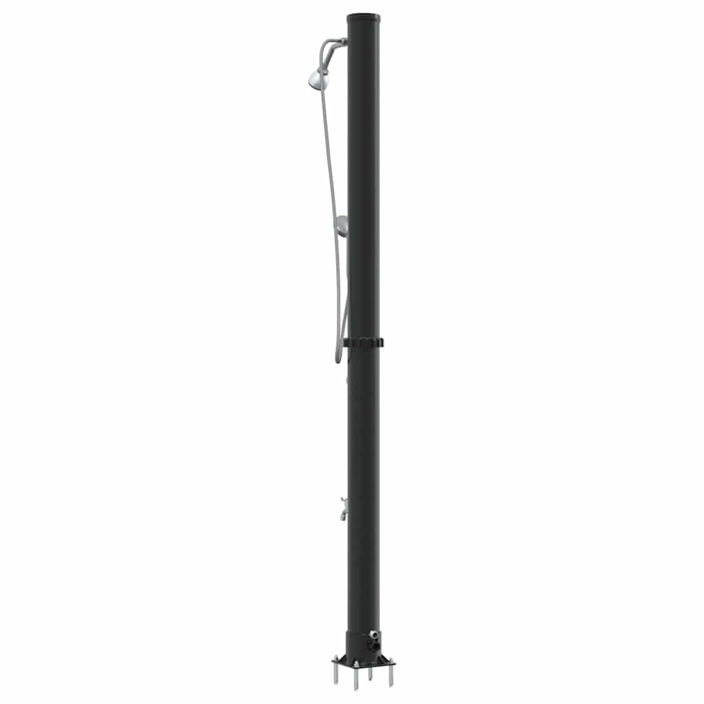 Doccia Solare da Esterno 20 l PVC e Alluminio Nero