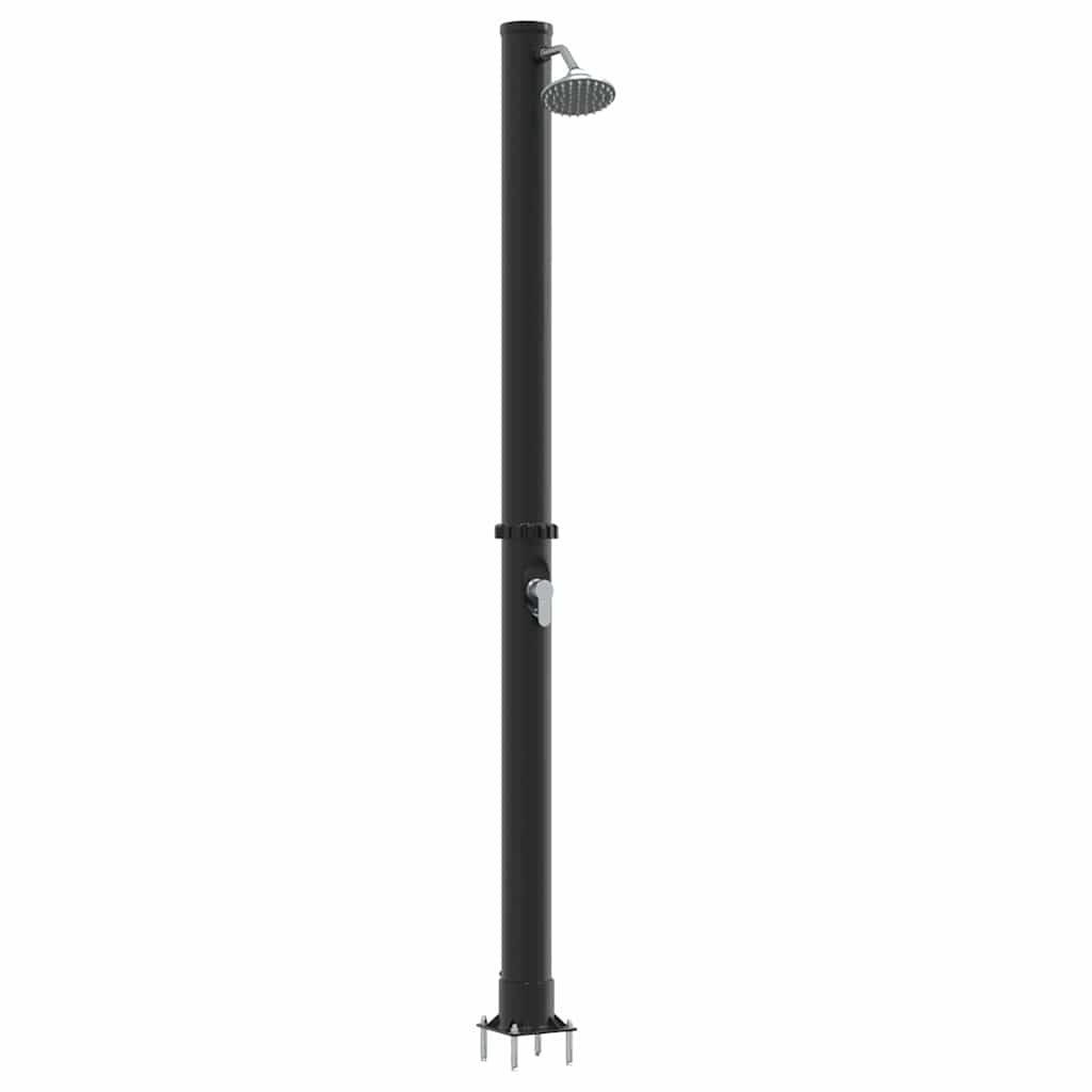 Doccia Solare da Esterno 20 l PVC e Alluminio Nero