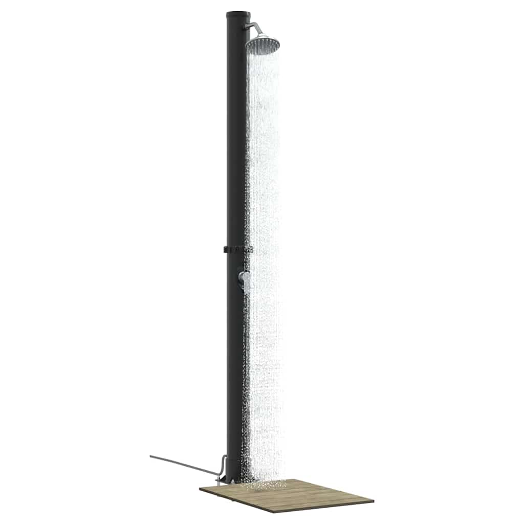 Doccia Solare da Esterno 20 l PVC e Alluminio Nero
