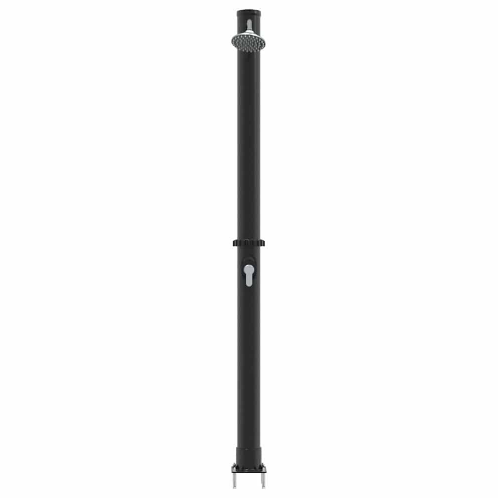 Doccia Solare da Esterno 20 l PVC e Alluminio Nero