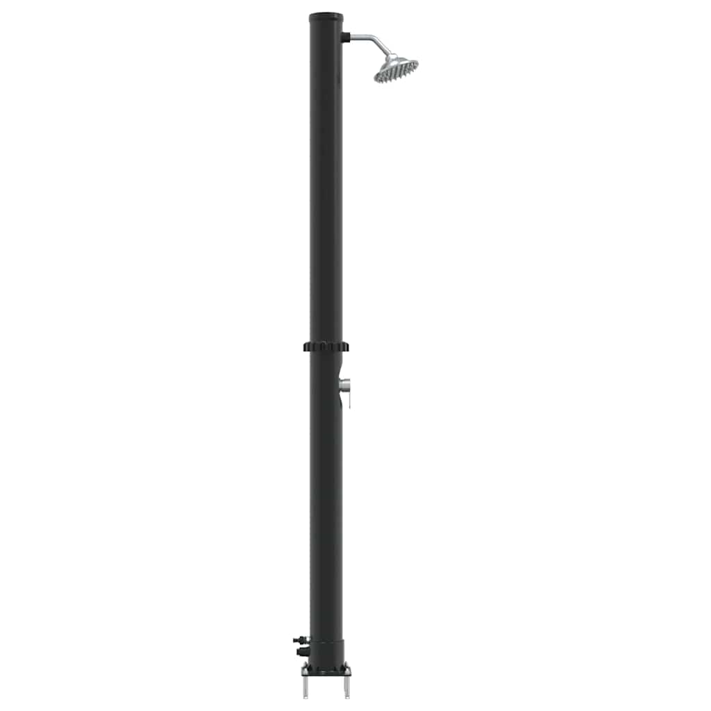Doccia Solare da Esterno 20 l PVC e Alluminio Nero