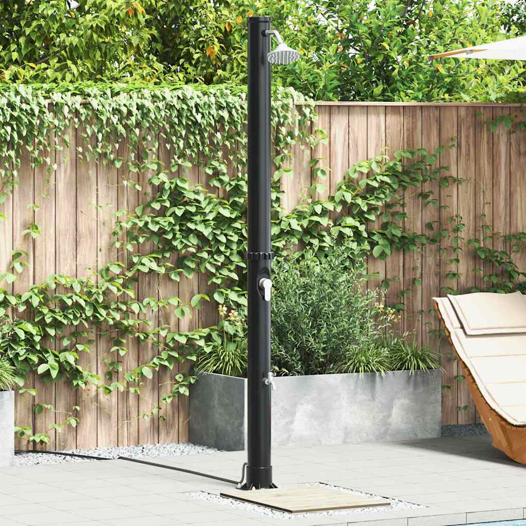 Doccia Solare da Esterno 20 l PVC e Alluminio Nero